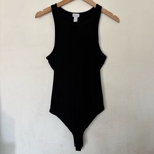 Elegant Black Sleeveless Bodysuit